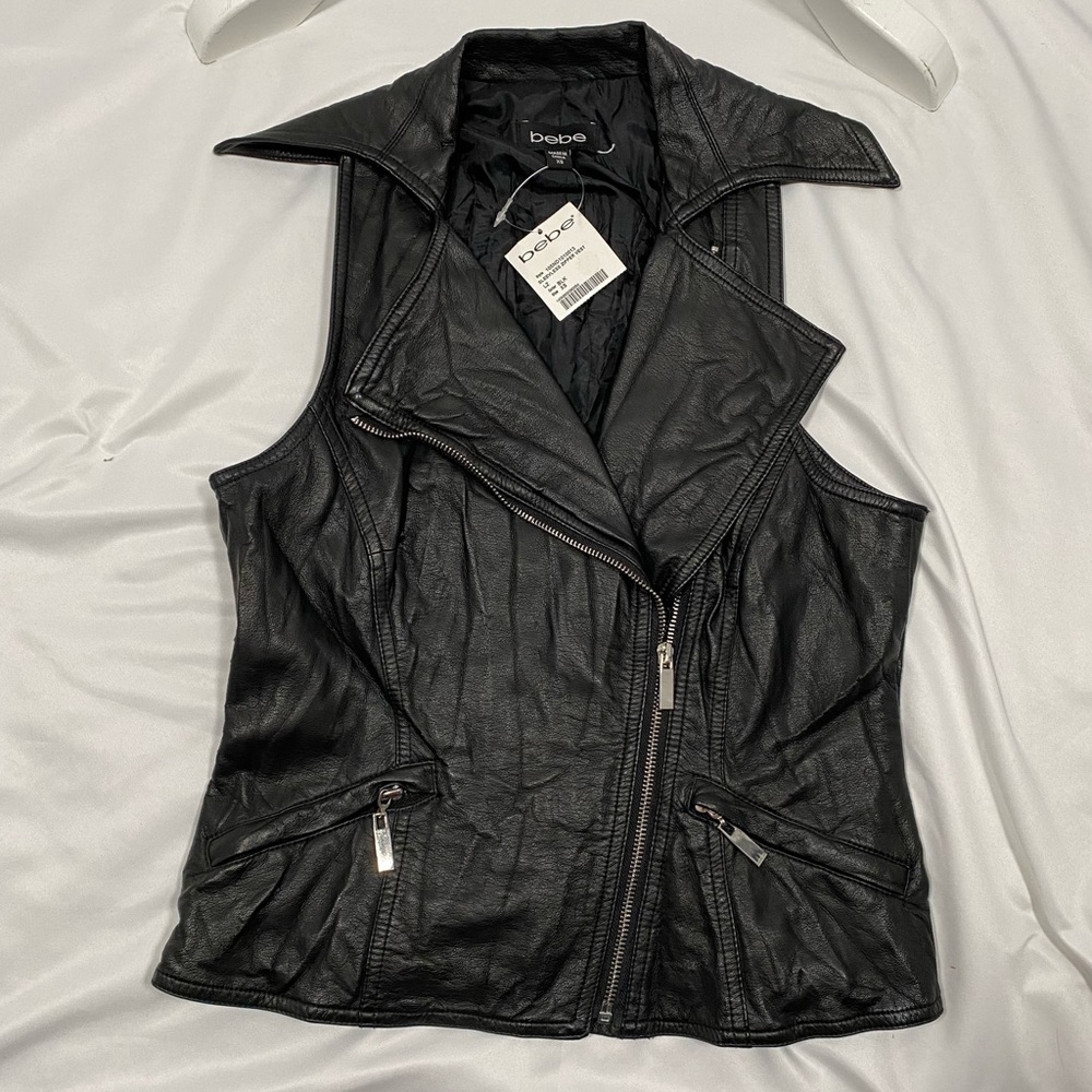 Bebe faux Leather Vest